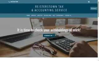 Reisterstown Tax & Accounting Service website
