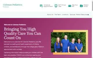 Coleman Pediatrics website