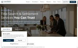 Eastern Title and Settlement of Rockville website