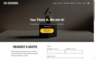 GD Designs website