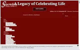 Snowden Funeral Home of Rockville website