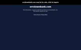 Orrstown Bank website