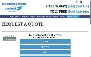 Bates Moving & Storage website