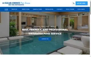 Clear Choice Pool Service website