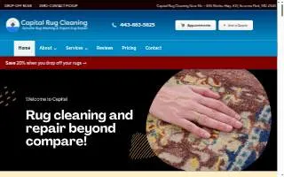 Capital Rug Cleaning website