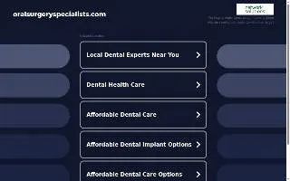 Oral Surgery Specialists of Severna Park website