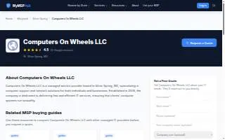 Computers On Wheels LLC website