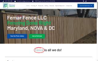 Femar Fence LLC of Silver Spring