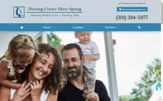 Hearing Center Silver Spring website