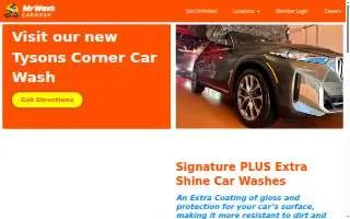 Mr Wash Car Wash of Silver Spring website
