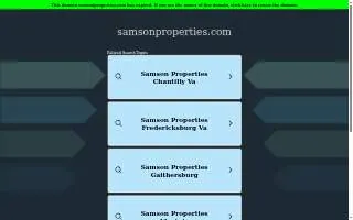 Samson Properties Silver Spring website