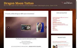Dragon Moon Tattoo Studio Inc website