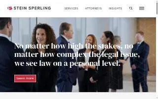 Stein Sperling Attorneys • Abogados of Takoma Park website