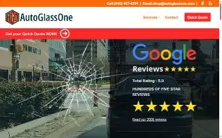 Auto Glass One LLC of Towson website