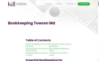 Hill Bookkeeping & Consulting of Towson website
