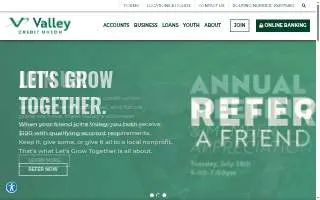 Valley Credit Union of Tuscumbia website