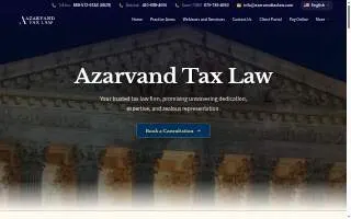 Azarvand Tax Law website
