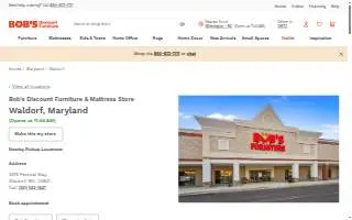 Bob’s Discount Furniture and Mattress Store of Waldorf website