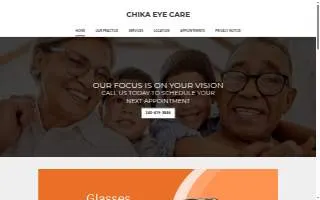Chika Eye Care website