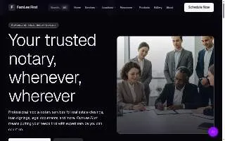 FamLee First Mobile Notary website