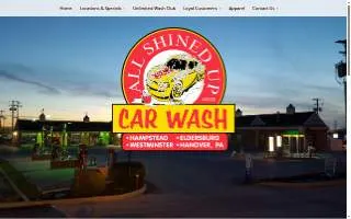 All Shined Up Car Wash of Westminster website
