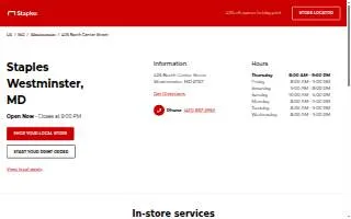 Staples website