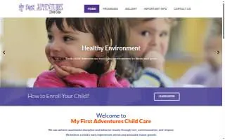 My First Adventures Child Care website