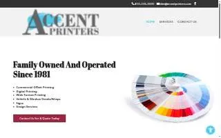 Accent Printers website