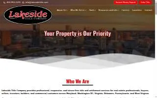 Lakeside Title - White Marsh website