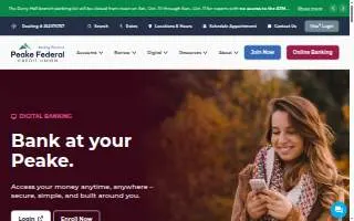 Peake Federal Credit Union of White Marsh website