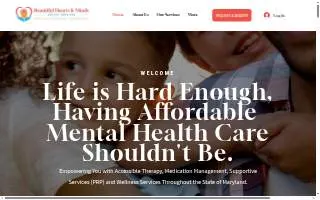 Beautiful Hearts and Minds Health Services website