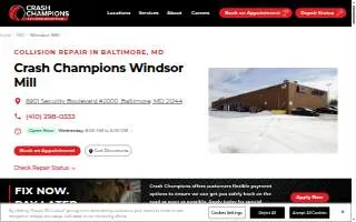 Crash Champions Collision Repair Windsor Mill of Woodlawn website
