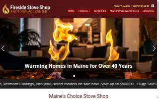 Fireside Stove Shop website