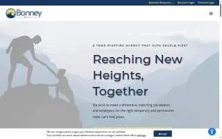 Bonney Staffing of Portland website