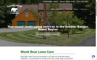 Black Bear Lawn Care website