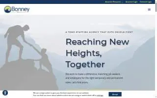 Bonney Staffing of Bangor website