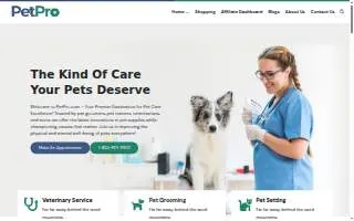 Pet Pro of Bangor website