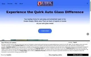 Quirk Auto Glass website