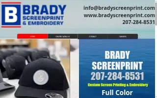 Brady Screenprint & Embroidery website