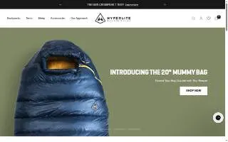 Hyperlite Mountain Gear website