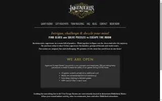 Ingenious Escape Games website