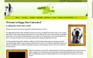 Happy Paws @ Unleashed website
