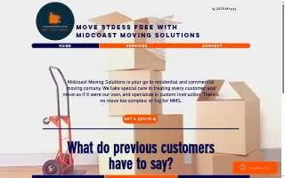 Midcoast Moving Solutions website