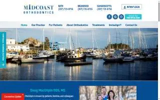 Midcoast Orthodontics website