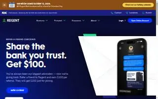 Regent Financial Services website