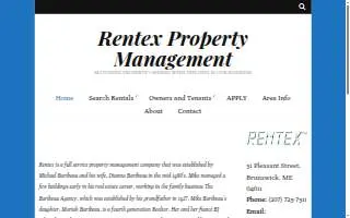 Rentex Property Management website
