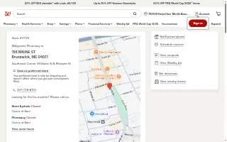 Walgreens of Brunswick website