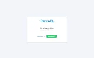 KO Storage of Windham website