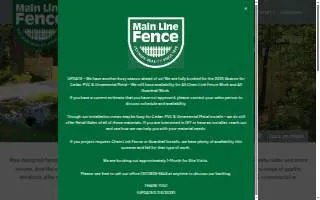 Main Line Fence Co of Gorham website