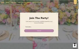 Party with Confetti Rentals of Gorham website